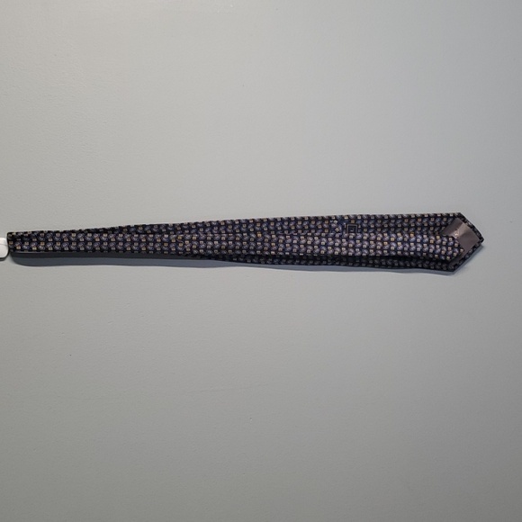 Richel Tie accessory men's tie blue grey gold ish yellow - Picture 4 of 7